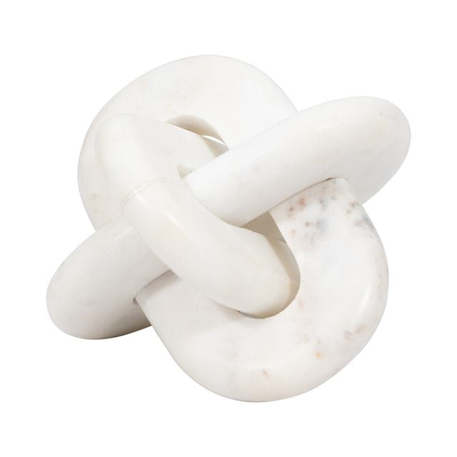 All Tied Up White Marble Knot Object