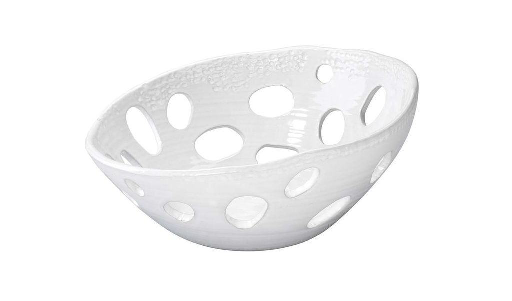 Caldera White Ceramic Bowl