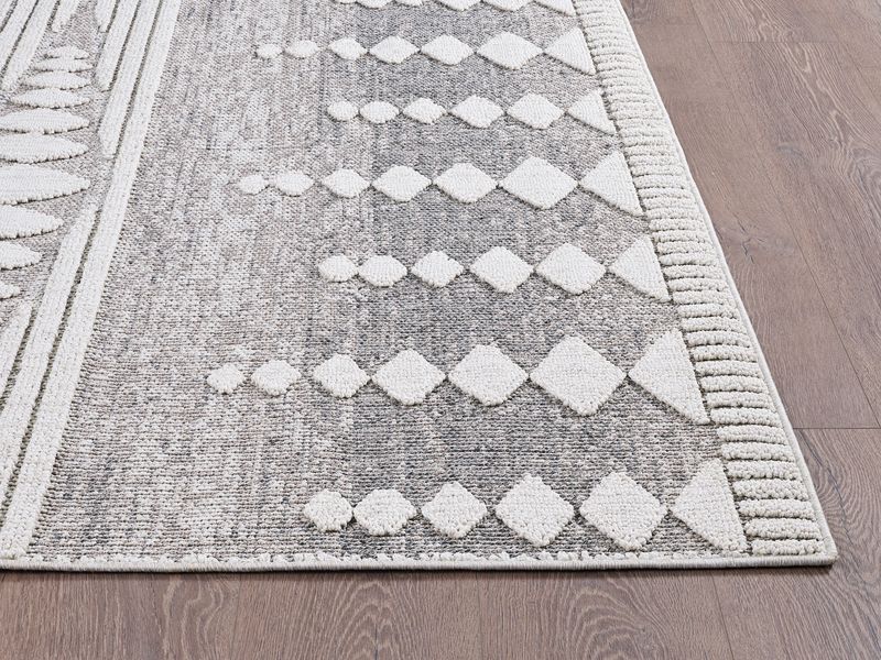 Gammon Natural Patterned Rug (Outdoor Safe)