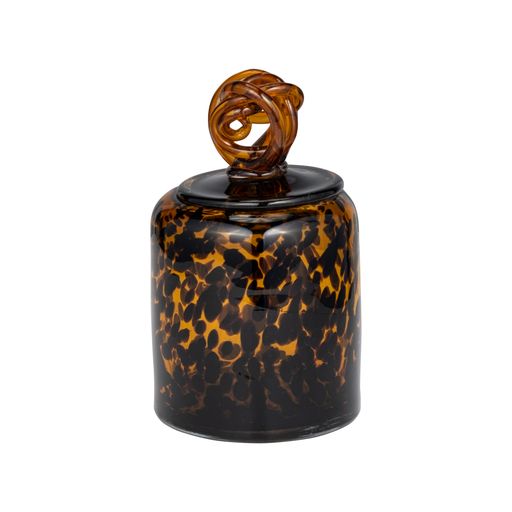 Cyrus Tortoise Blown Glass Canister 8"