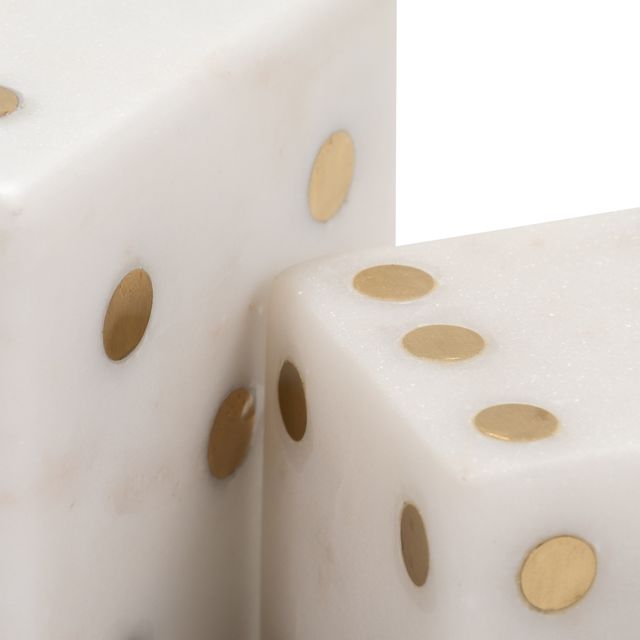 White Marble Dice Objects S/2