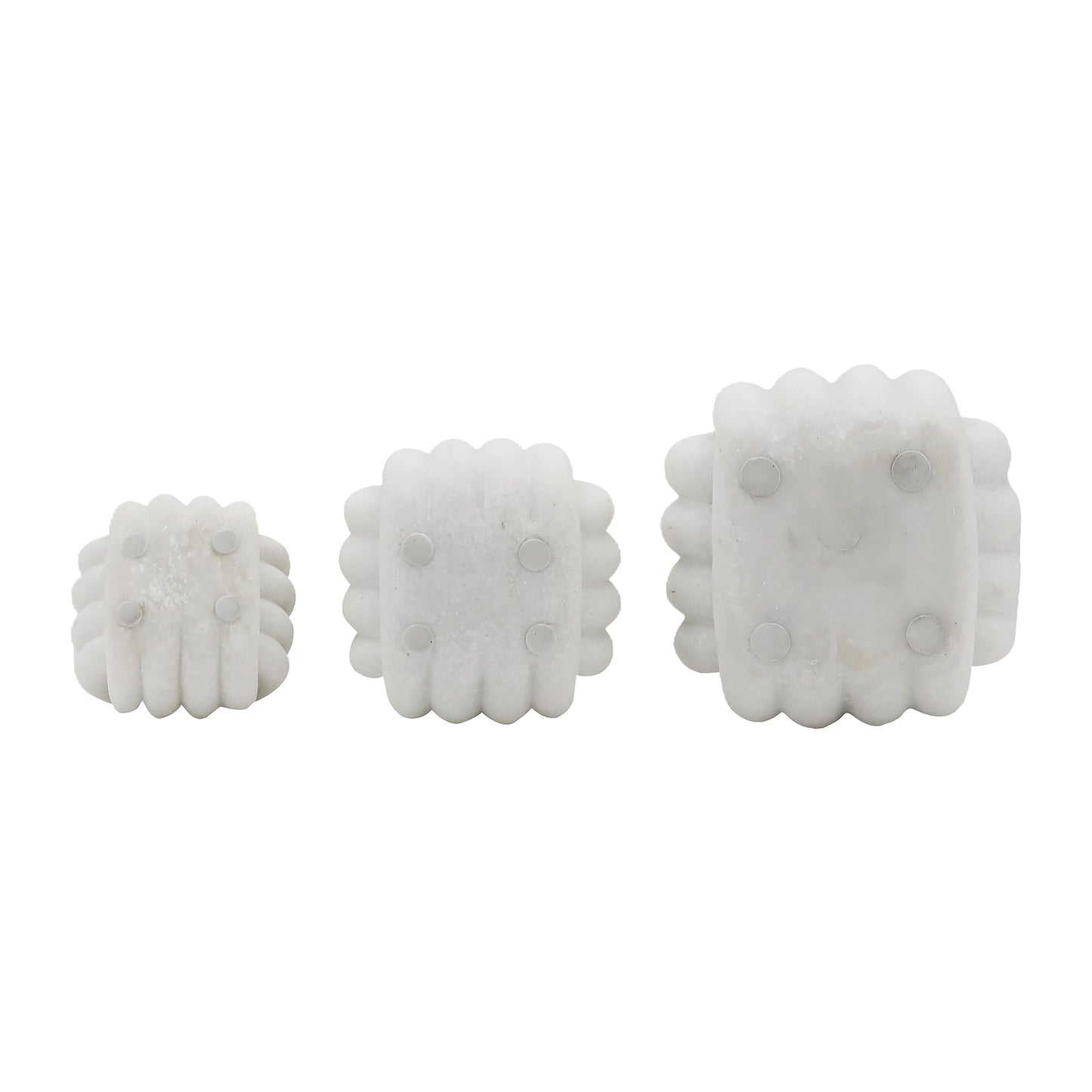 Bravissimo Faux Marble White Knots S/3