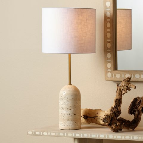 Travertine Table Lamp