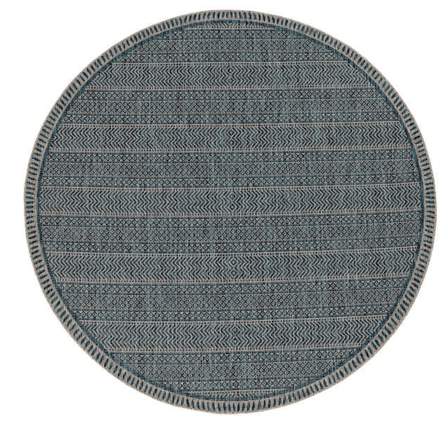 Gretchen Blue Patterned Rug (Outdoor Safe)