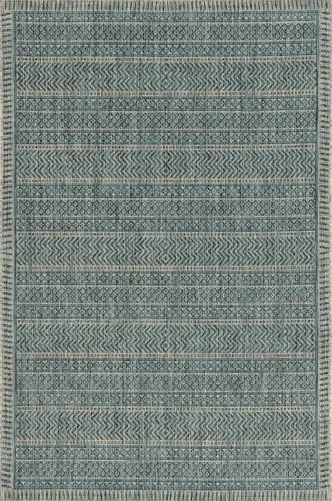 Gretchen Blue Patterned Rug (Outdoor Safe)