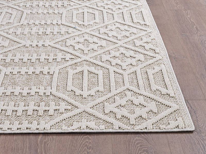 Nadia Natural Patterned Rug (Outdoor Safe)