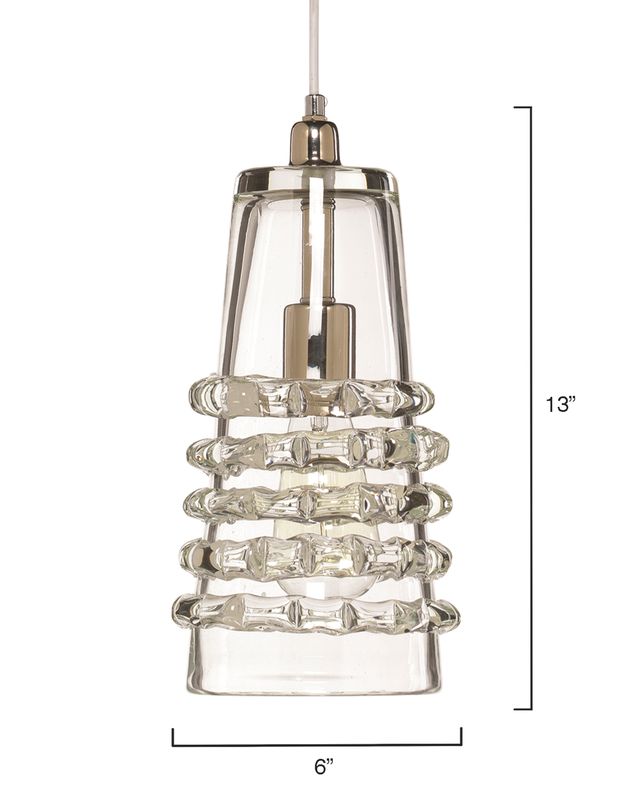 Chiara Clear Blown Glass Pendant