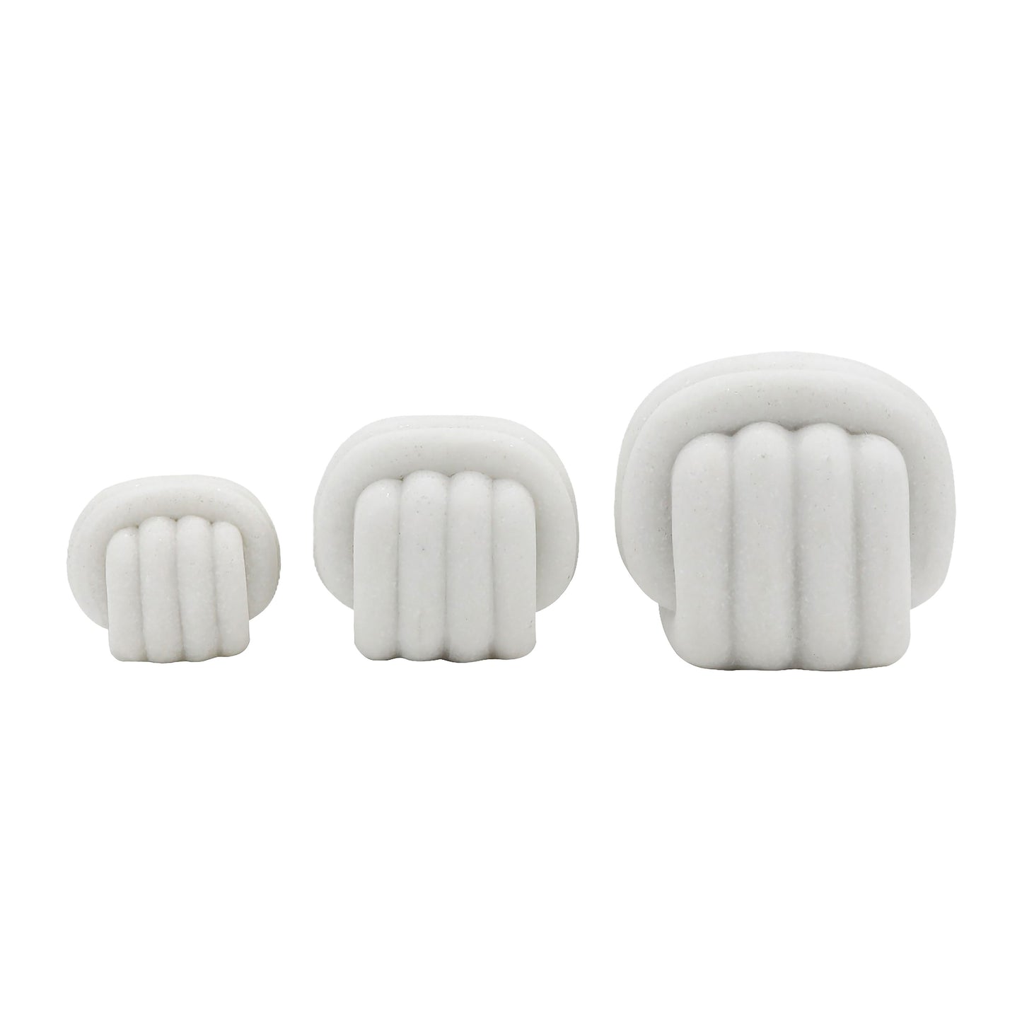 Bravissimo Faux Marble White Knots S/3