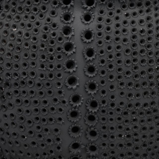 Aire Perforated Black Ceramic Table Lamp