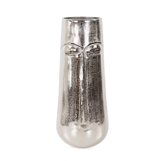 Viso Silver Metal Vase 16"