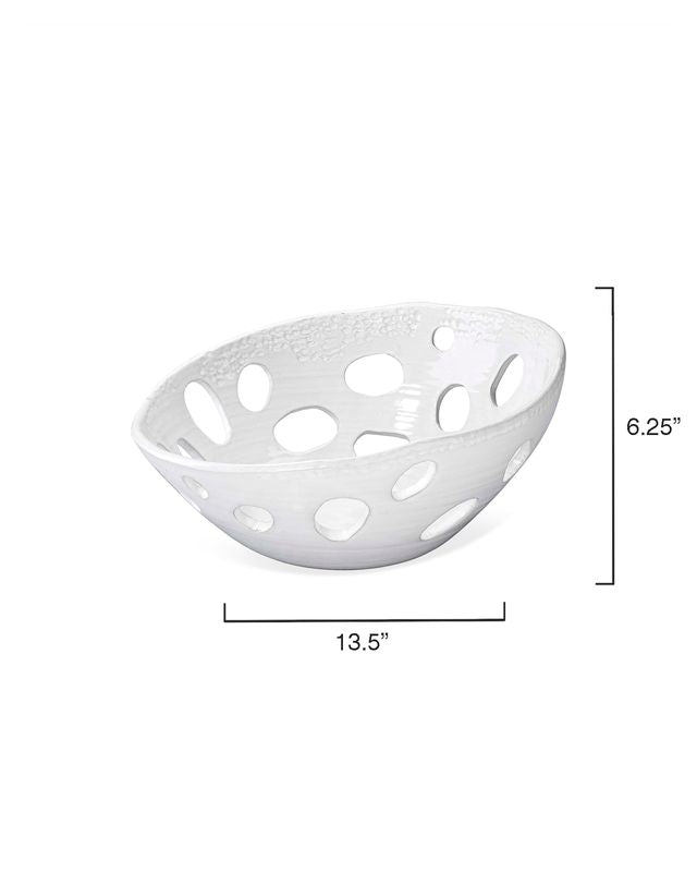 Caldera White Ceramic Bowl