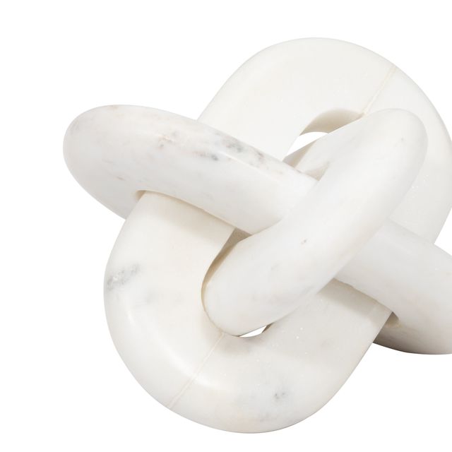 All Tied Up White Marble Knot Object