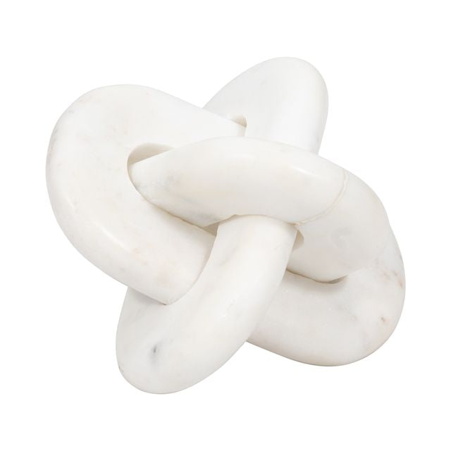 All Tied Up White Marble Knot Object