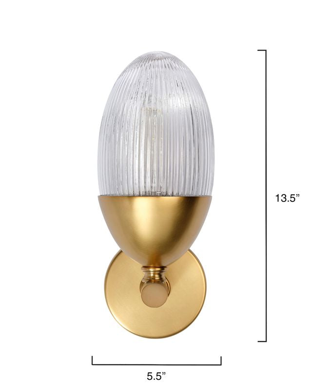 Emerson Polished Brass Sconce