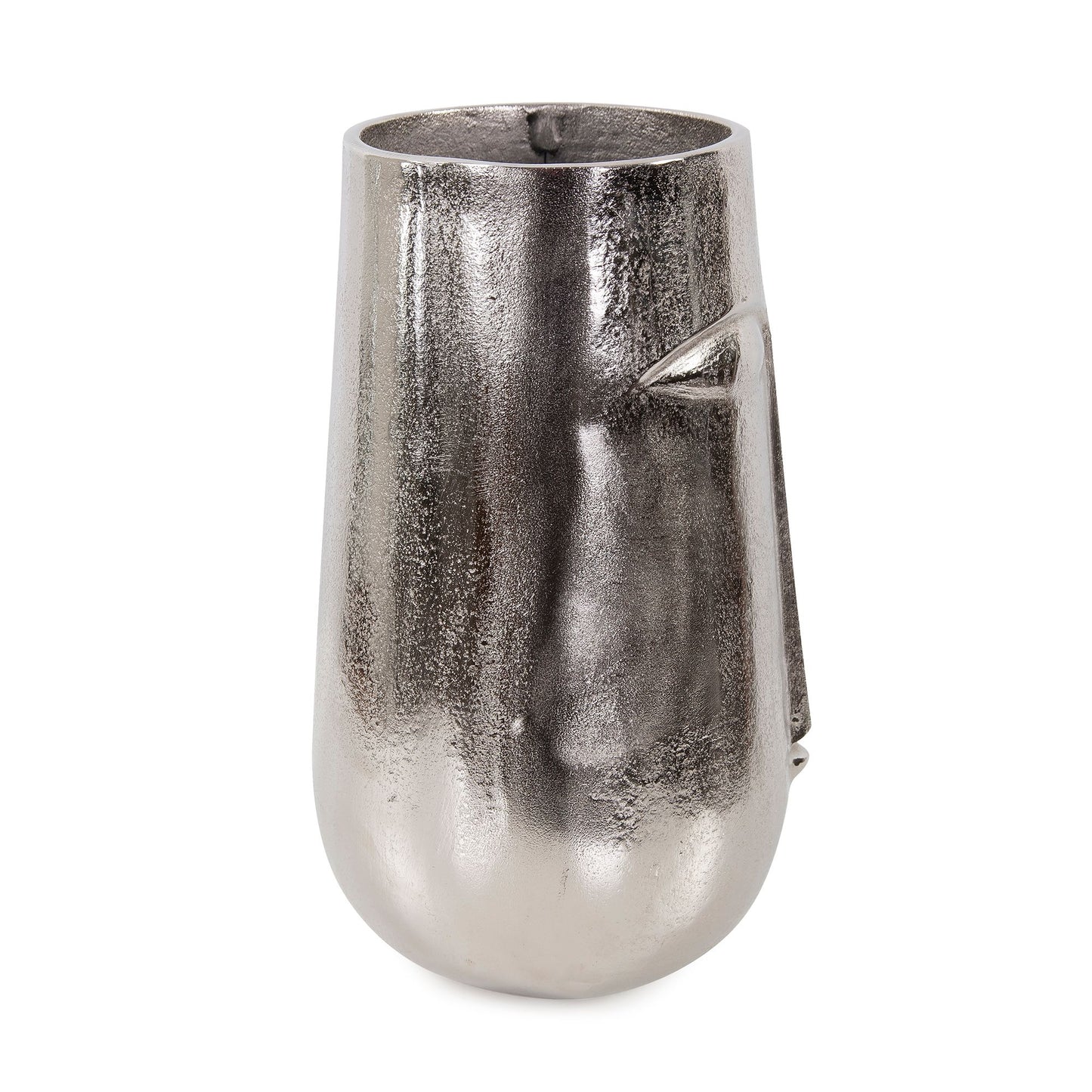 Viso Silver Metal Vase 11"