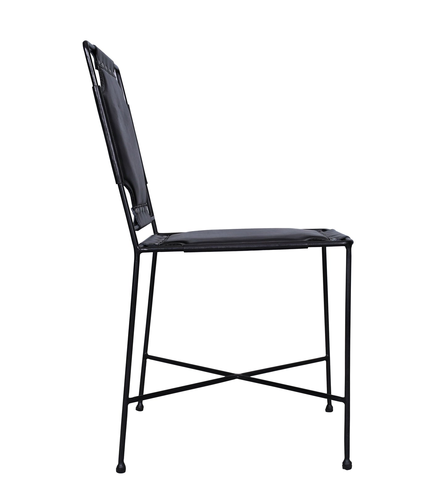 Santos Black Leather Chair