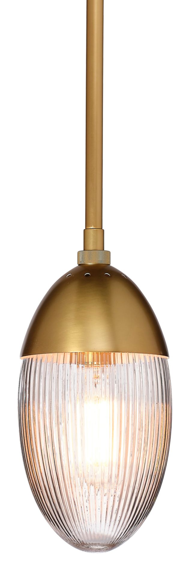 Emerson Polished Brass Pendant 23"