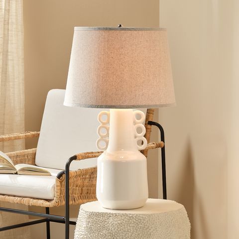 Pompeii White Ceramic Table Lamp