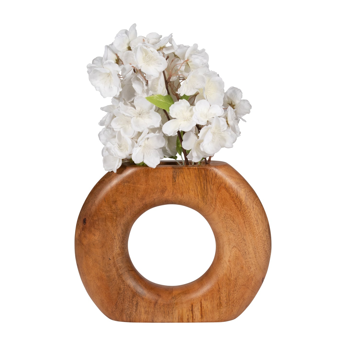 Circa Natural Wood Vase 11"