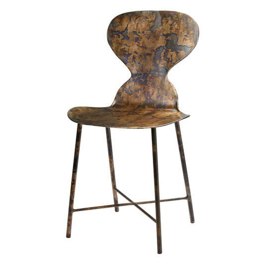 Alora Acid Wash Metal Chair