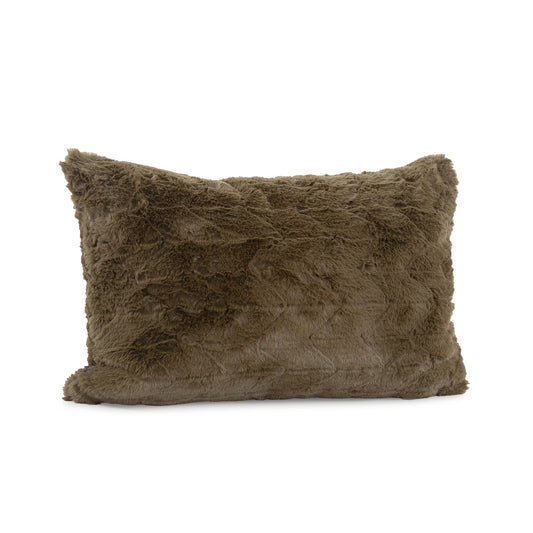 Chloe Olive Faux Fur Pillow 14" x 22"