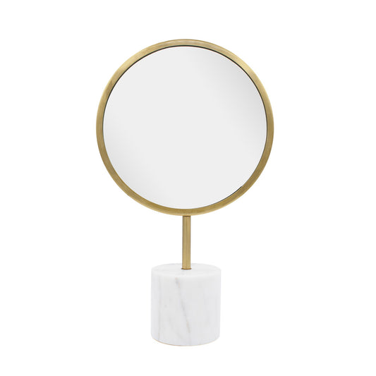 Athena Marble Round Table Mirror