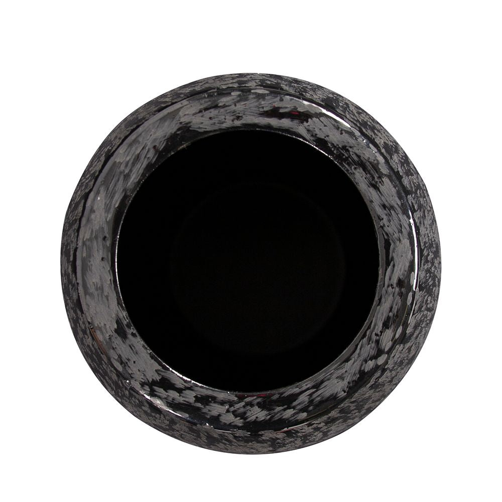 Turnbull Textured Black Cylinder Vase 13"
