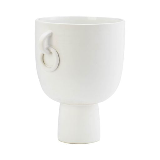 Vitali White Ceramic Vase 10"