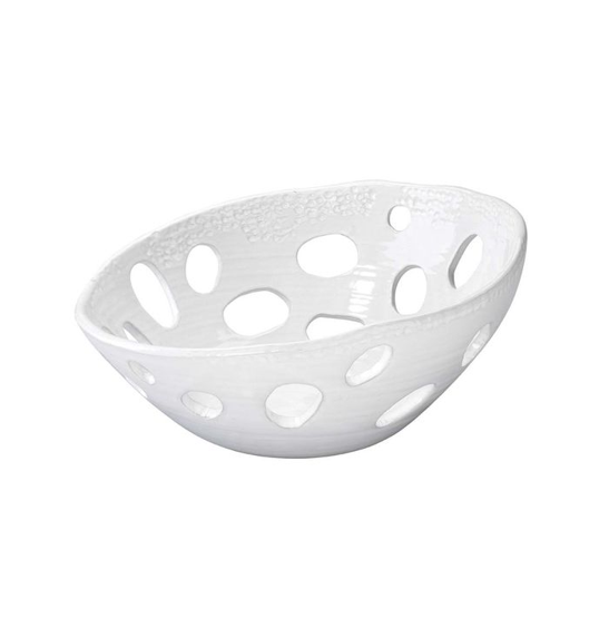 Caldera White Ceramic Bowl