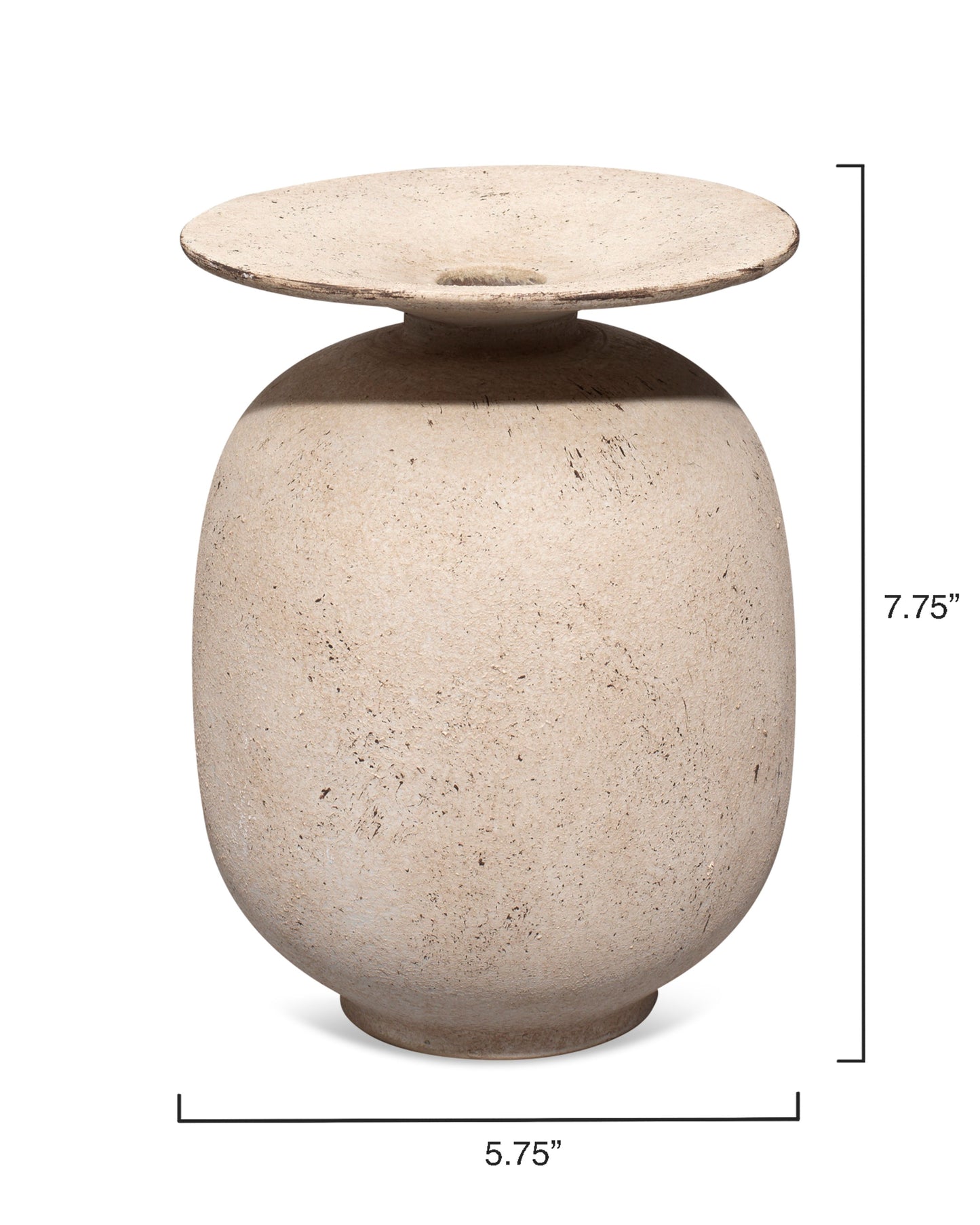 Harmony Natural Ceramic Vase 7.75"