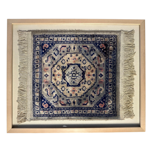 Circle Tile Framed Textile 19 x 16