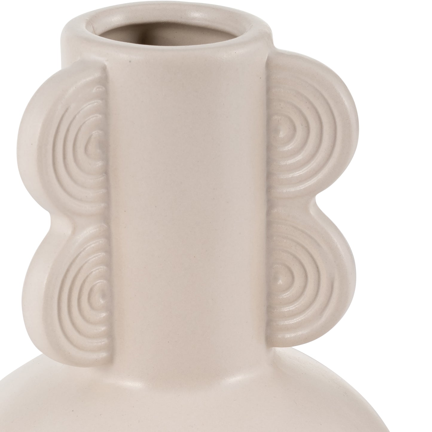 Relic Ivory Ceramic Vase 9"