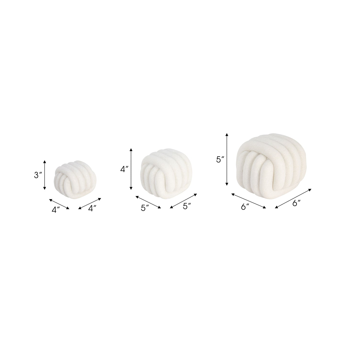 Bravissimo Faux Marble White Knots S/3