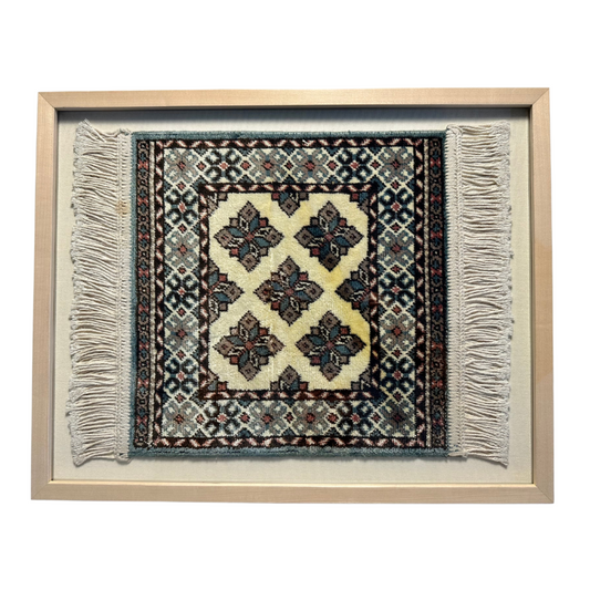 Five Diamond Framed Textile 20 x 16