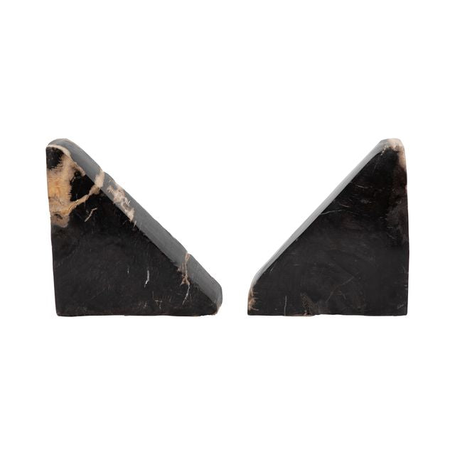 Petrified Triangular Bookends