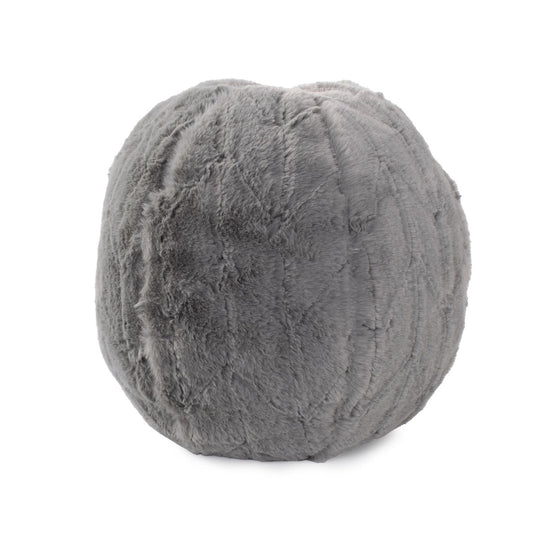 'Have A Ball' Faux Fur Pillow Gray