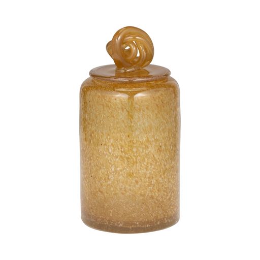 Cyrus Gold Blown Glass Canister 9"