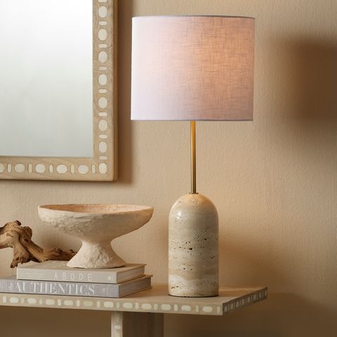 Travertine Table Lamp