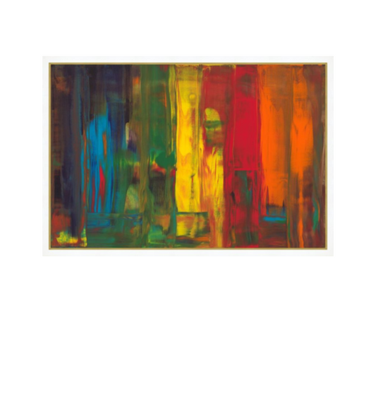 Rainbow painting vertical strips