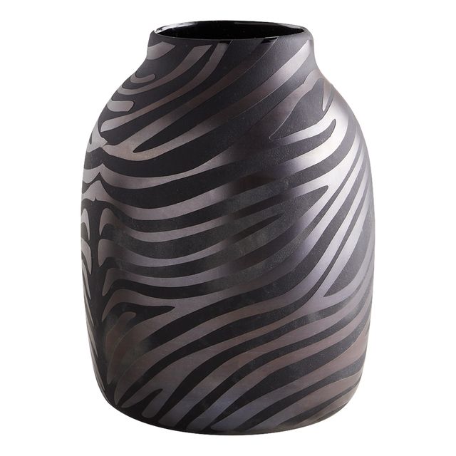 black animal print vase