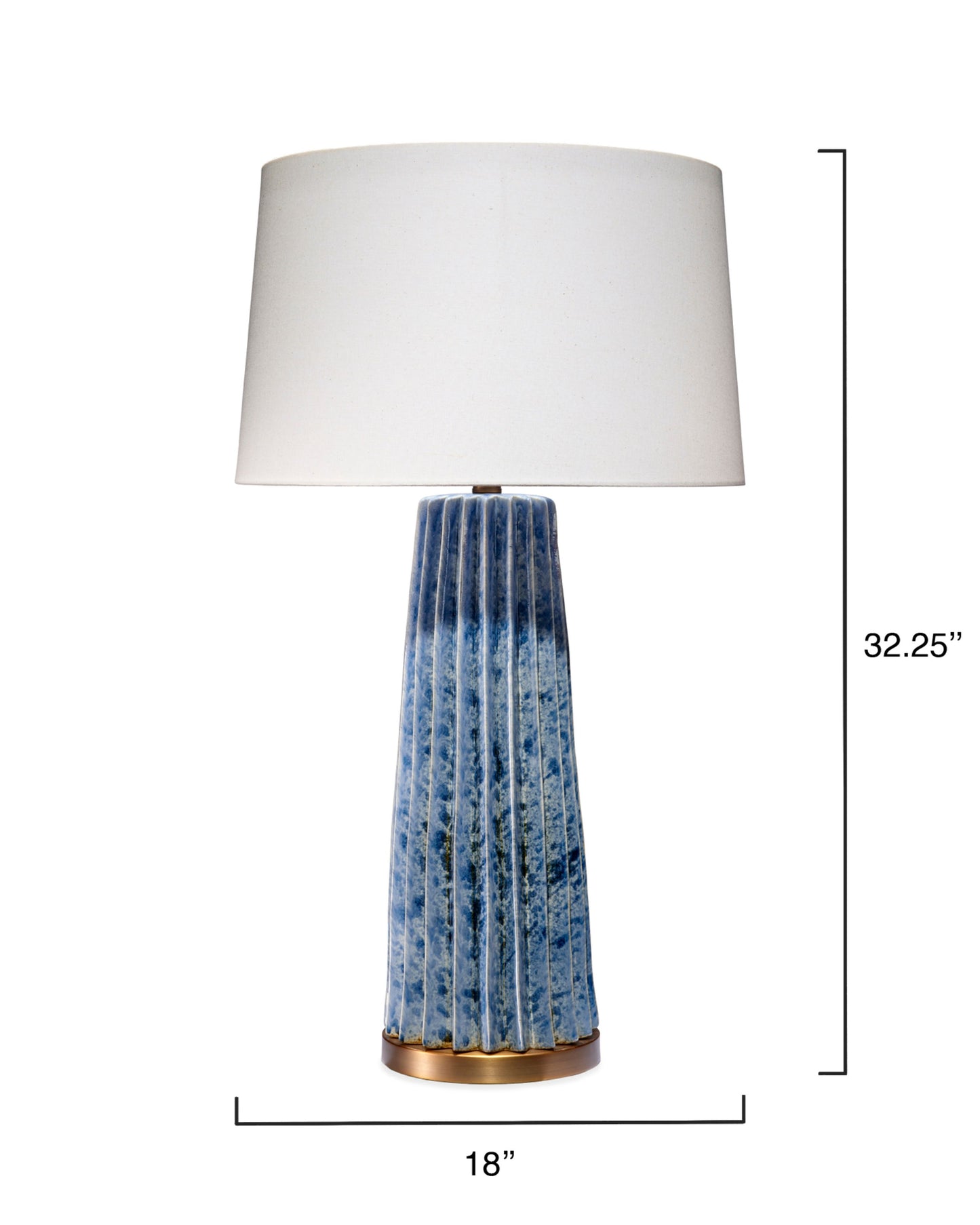 Plié Blue Ceramic Table Lamp