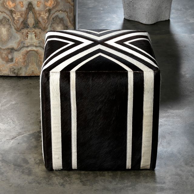 Nyala Criss Cross Hide Ottoman