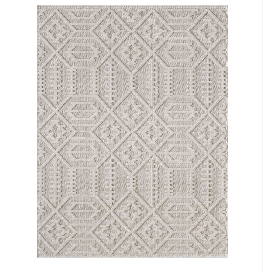 Nadia Natural Patterned Rug (Outdoor Safe)