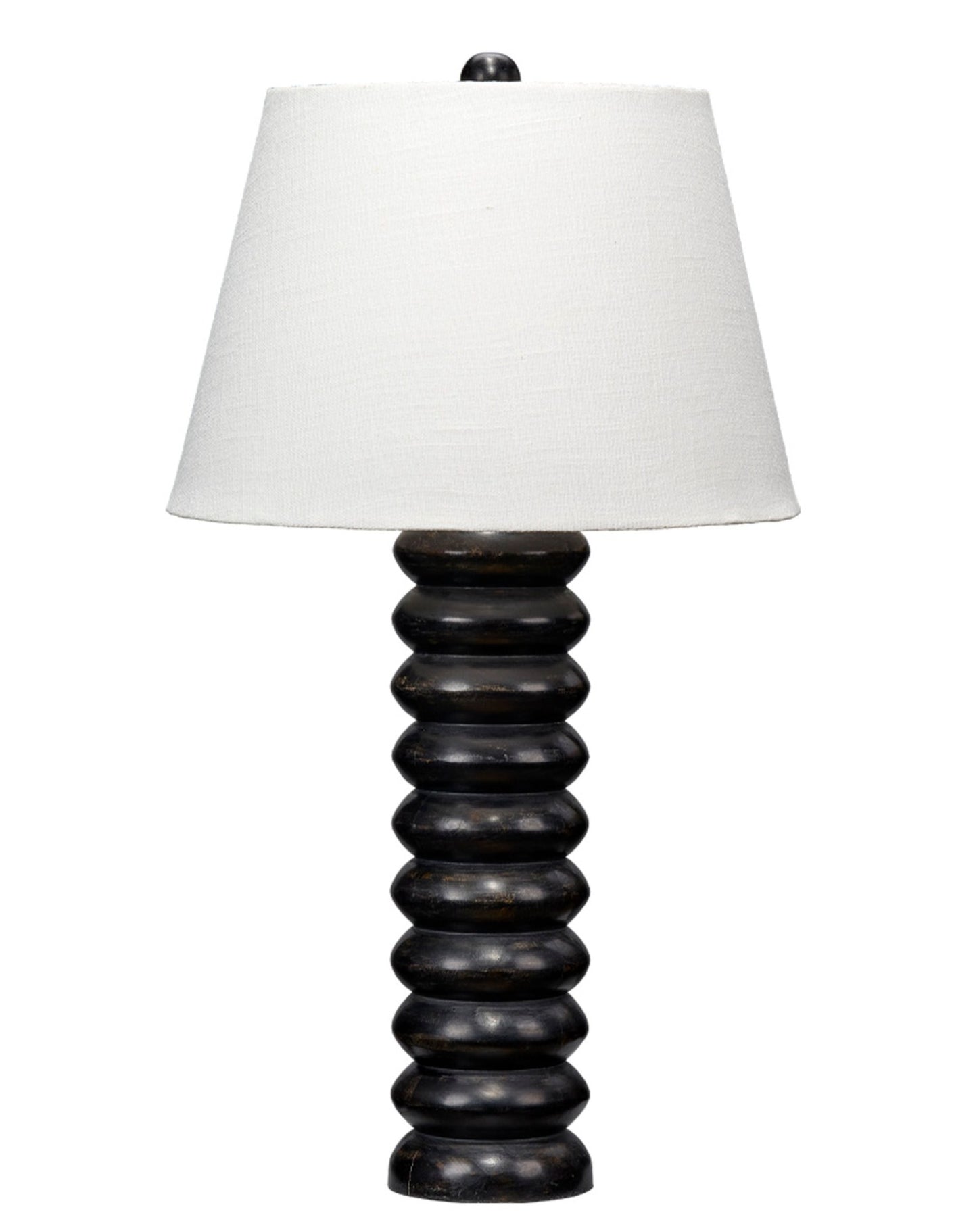 Salamis Black Wood Table Lamp