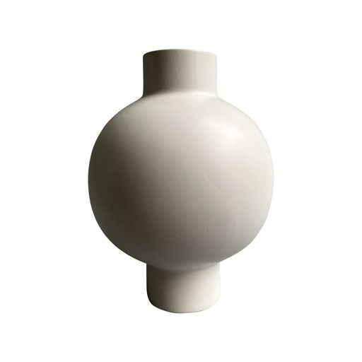 Lagos Ivory Ceramic Vase 11"