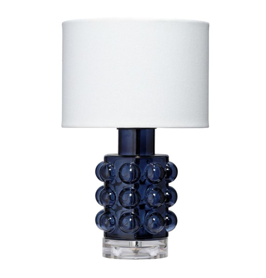 Popped Blue Blown-Glass Table Lamp