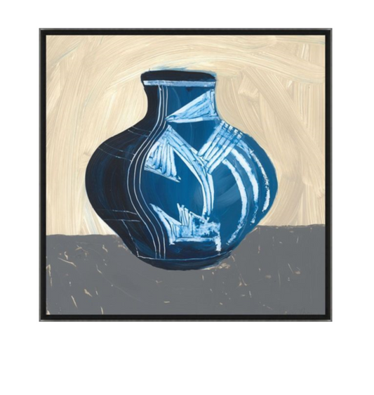 Painting of blue vase