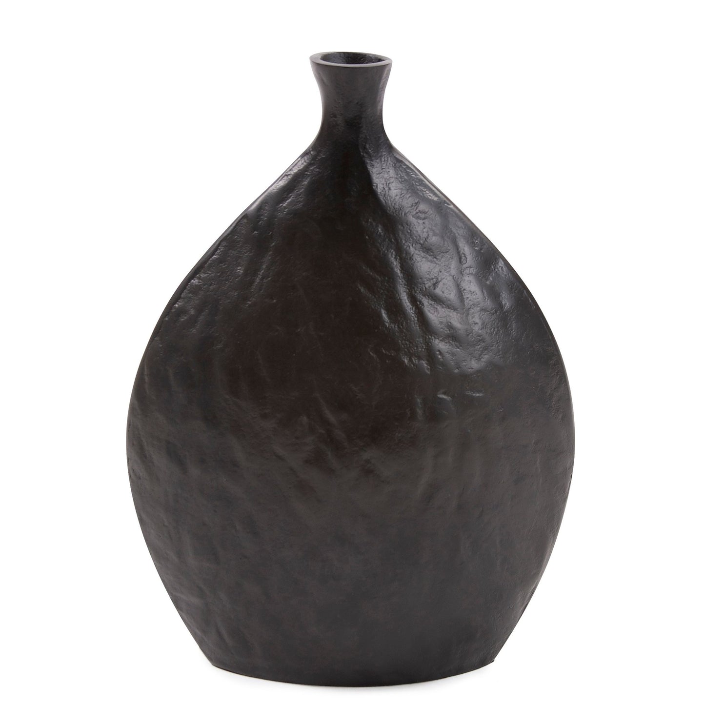 Hogan Black Metal Bottle Vase 16"