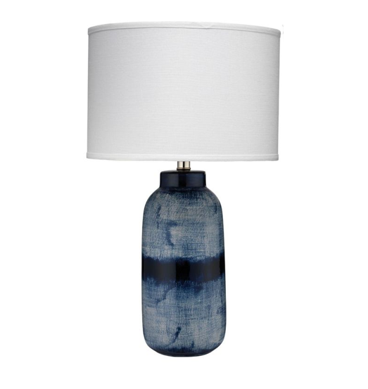 Umi Blue Ceramic Table Lamp 25"