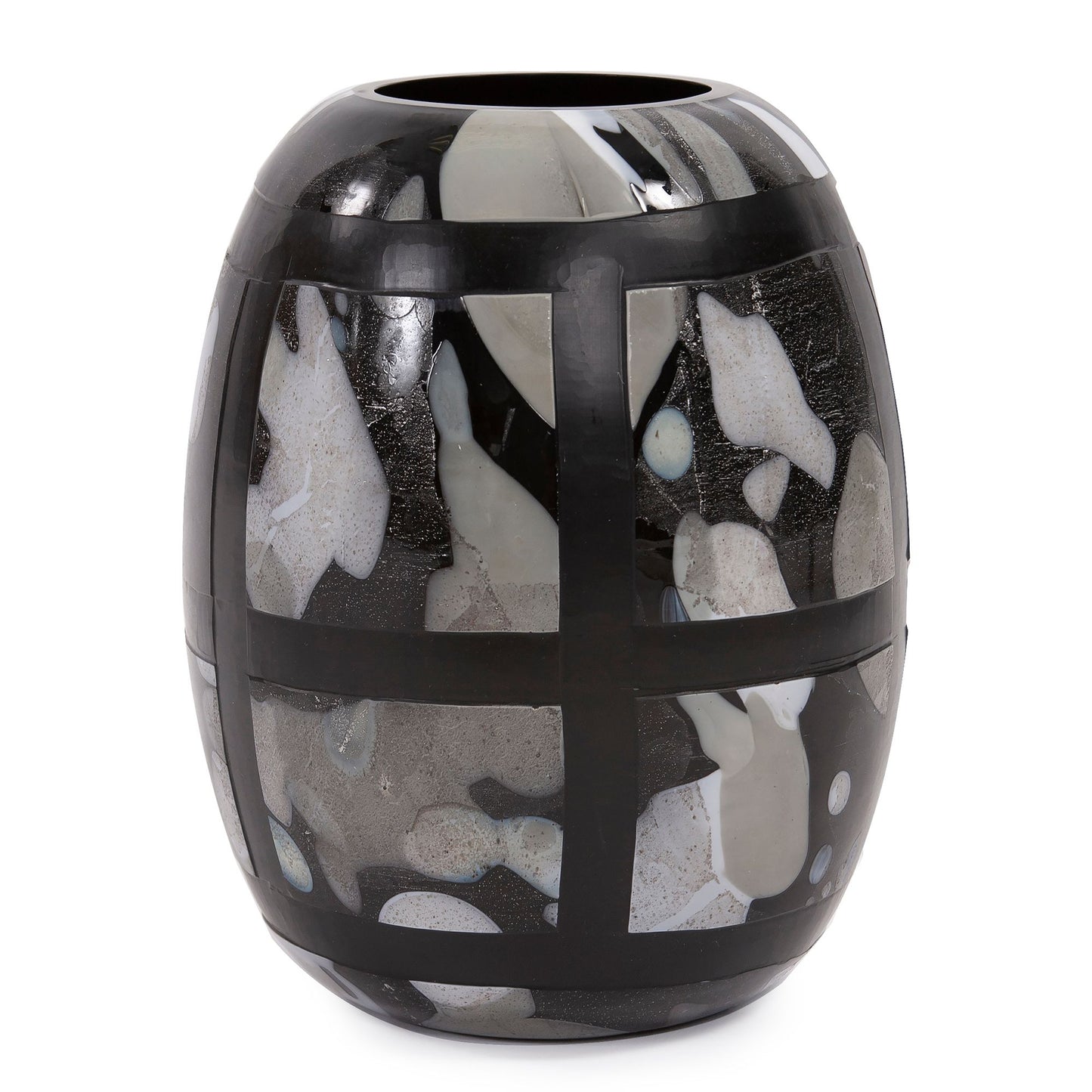 Roxy Windowpane Art Glass Vase 12"